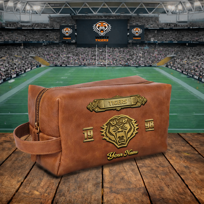 PREMIUM NRL  X WT 3D EMBOSSED LEATHER TOILETRY BAG Limited Edition NDT VHM