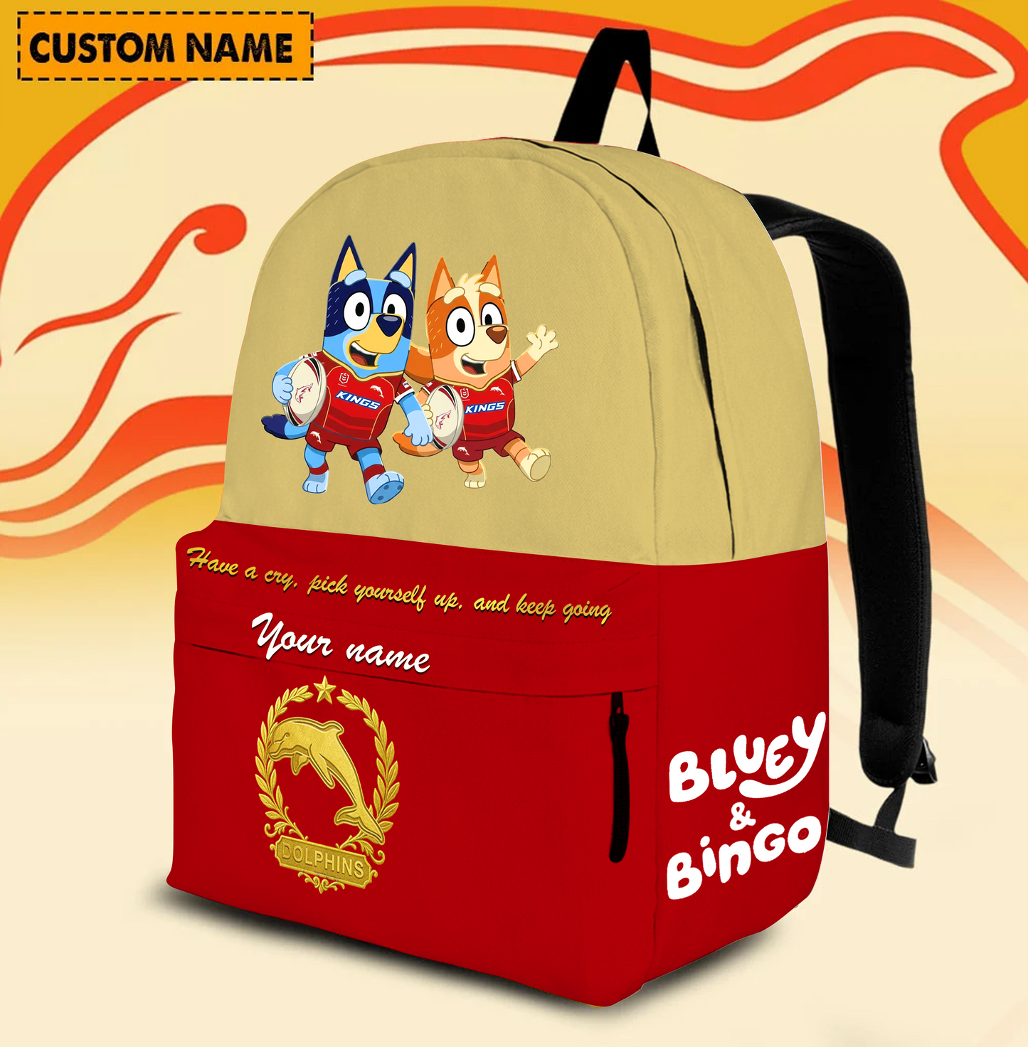 PREMIUM NRL X DOL Schoolbag Bluey & Bingo Personalized Gifts For Son Limited Edition NDT VHM 030326
