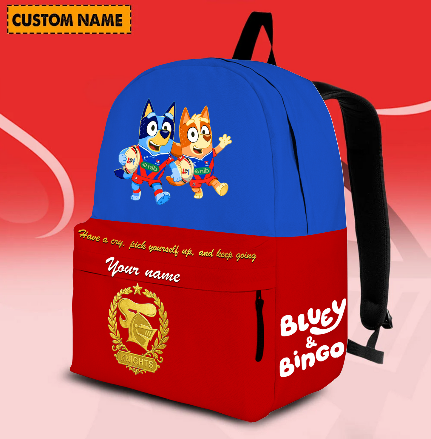 PREMIUM NRL X NK Schoolbag  Bluey & Bingo  Personalized Gifts For Son Limited Edition NDT VHM 030326