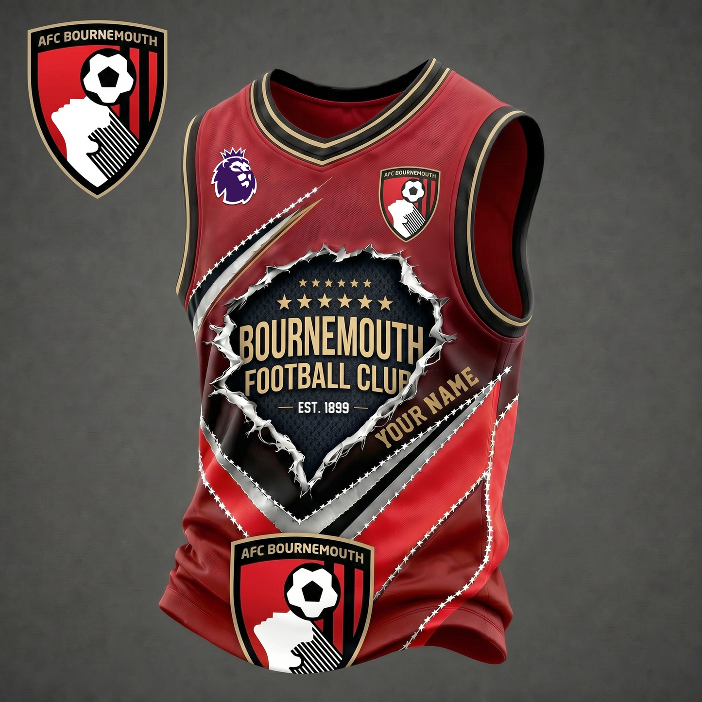 Premium EPL X BOU Game Day V-neck Tank Top Shirt FOR SUMMER HOLIDAY NDT VHM 050626