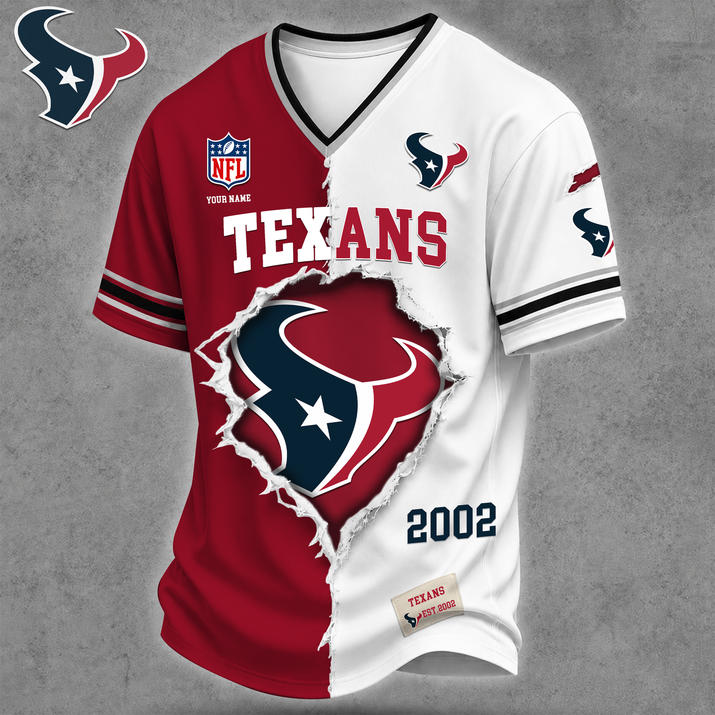 Premium NFL X HT Game Day Streetwear V-neck  Shirt NDT VHM 040626
