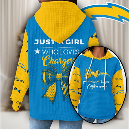 Premium NFL X LAC Women's Waffle Hoodie NDT NHM