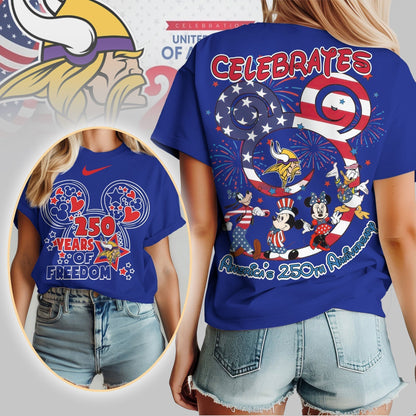 Premium NFL X MV Mouse  Celebrates America 250th Anniversary Women Shirt NDT LVH