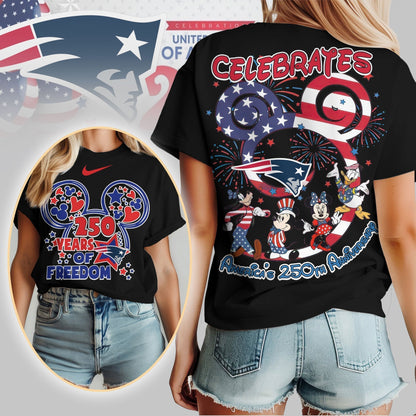 Premium NFL X NEP Mouse  Celebrates America 250th Anniversary Women Shirt NDT LVH