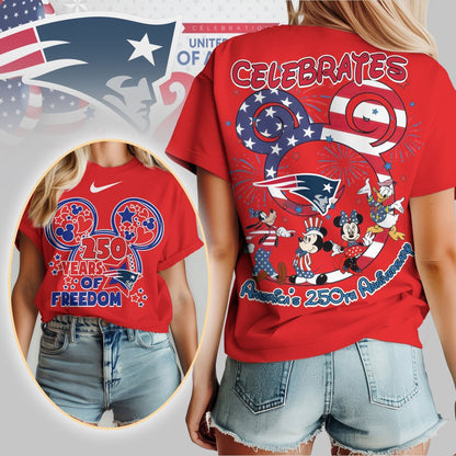 Premium NFL X NEP Mouse  Celebrates America 250th Anniversary Women Shirt NDT LVH