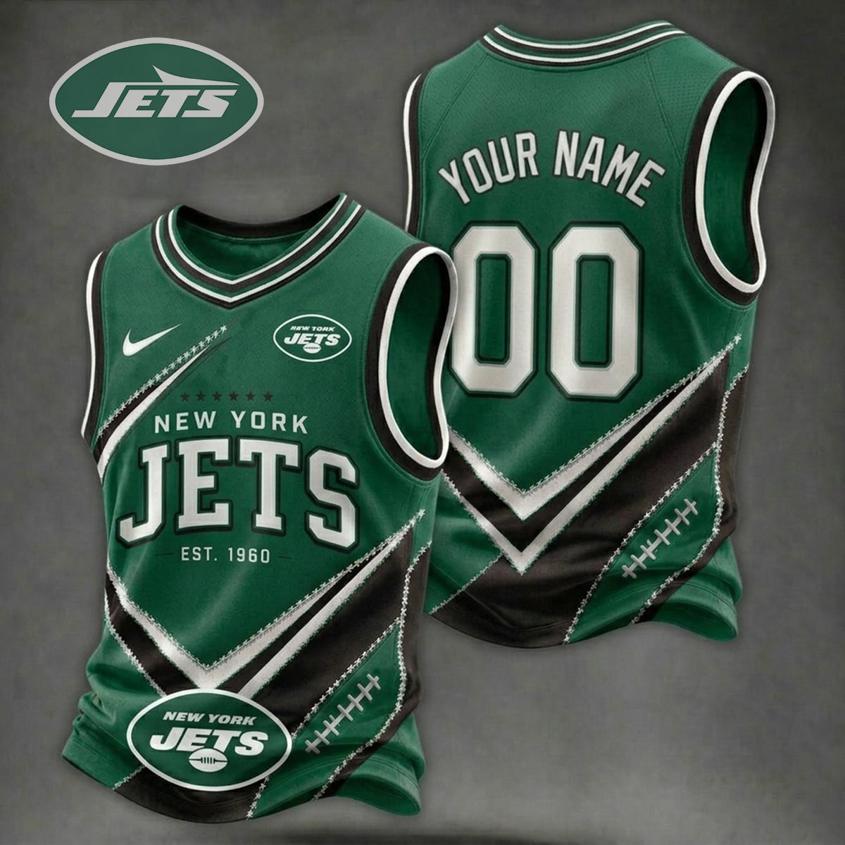 Premium NFL X NYJ Game Day V-neck Tank Top Shirt V33 NDT NHM 080626