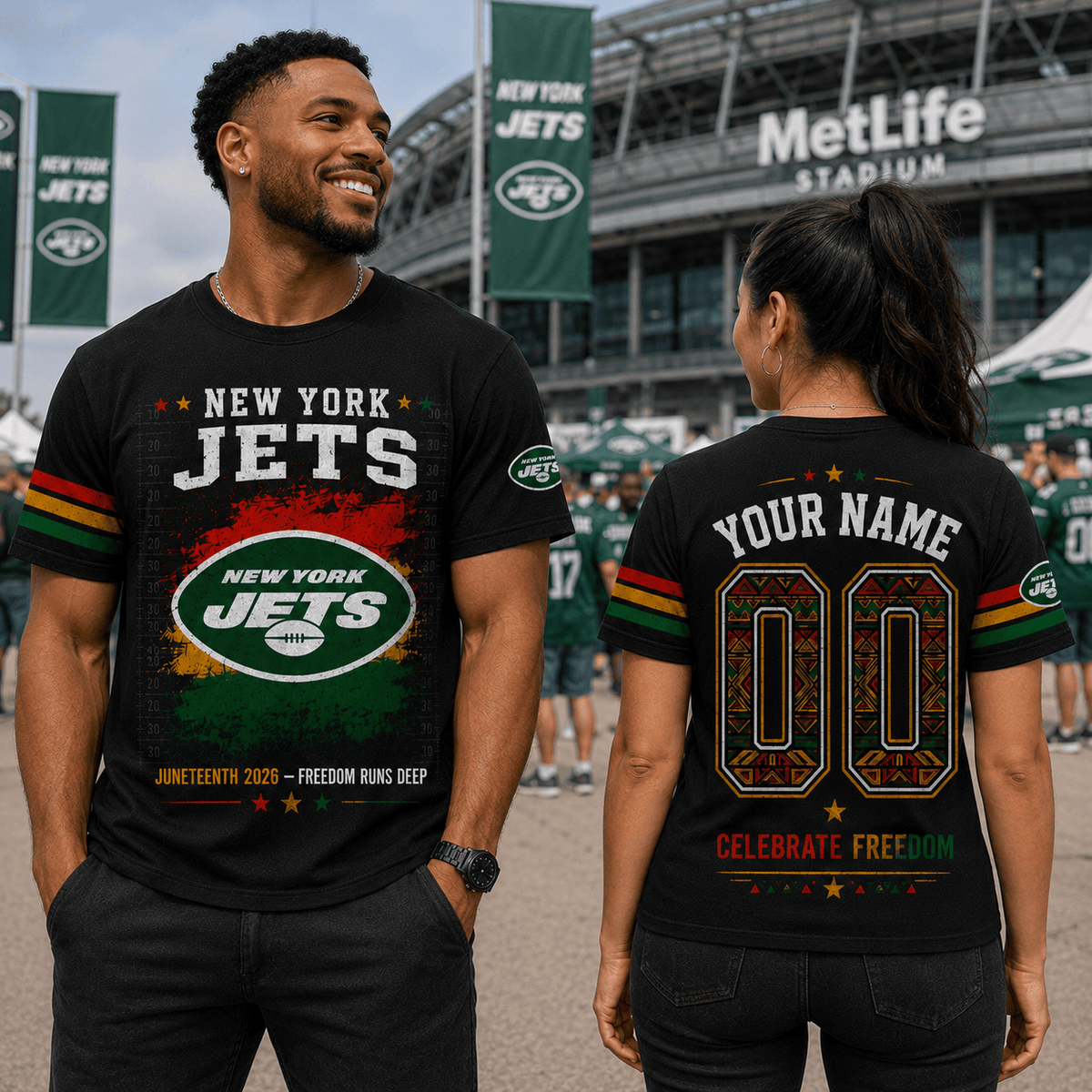 Premium NFL  X NYJ Juneteenth 2026  Shirt Personalized Gift For Fan NDT VHM 090626
