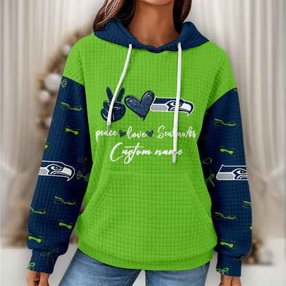 Premium NFL X SEA Women's Waffle Hoodie NDT NHM