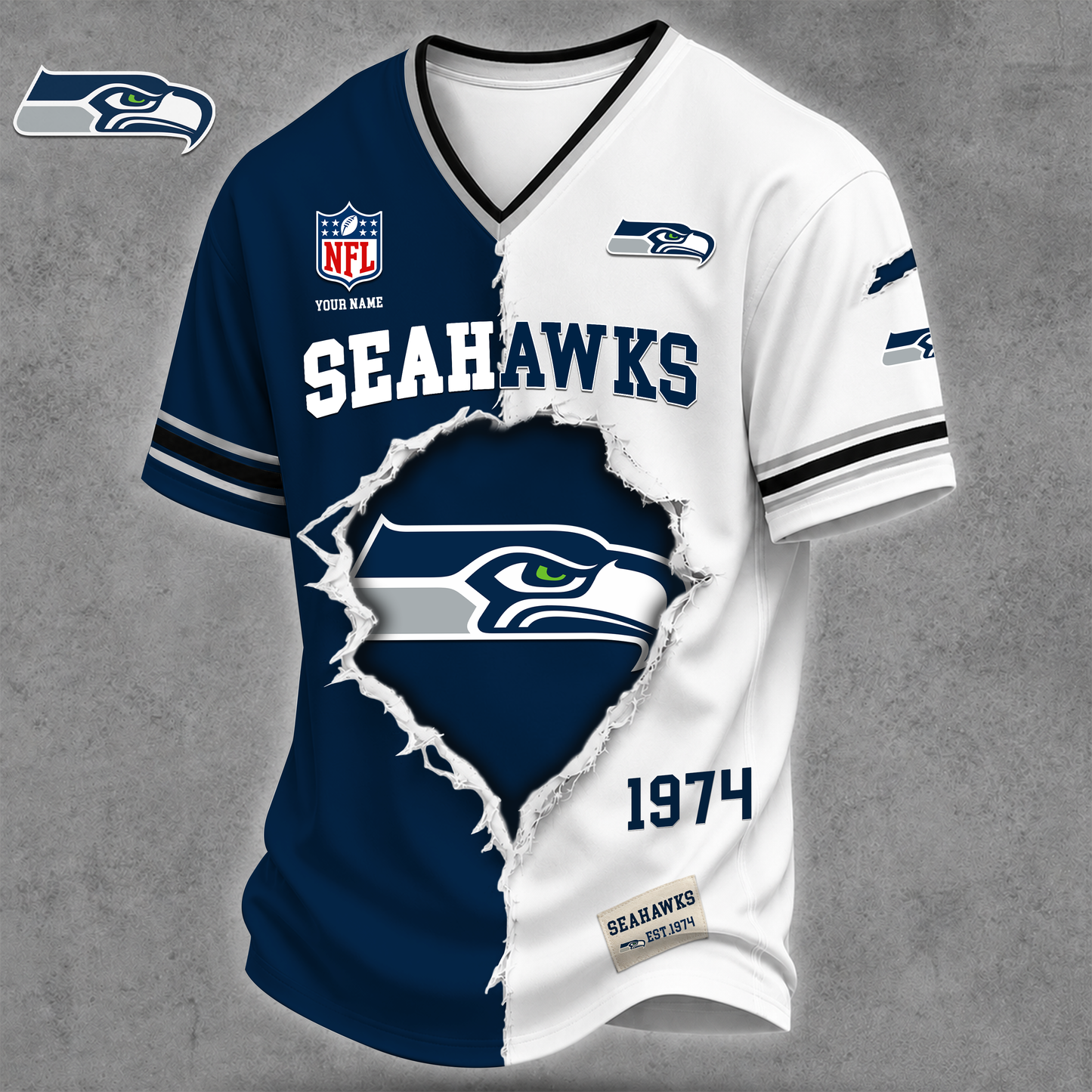 Premium NFL X SS Game Day Streetwear V-neck  Shirt NDT VHM 040626