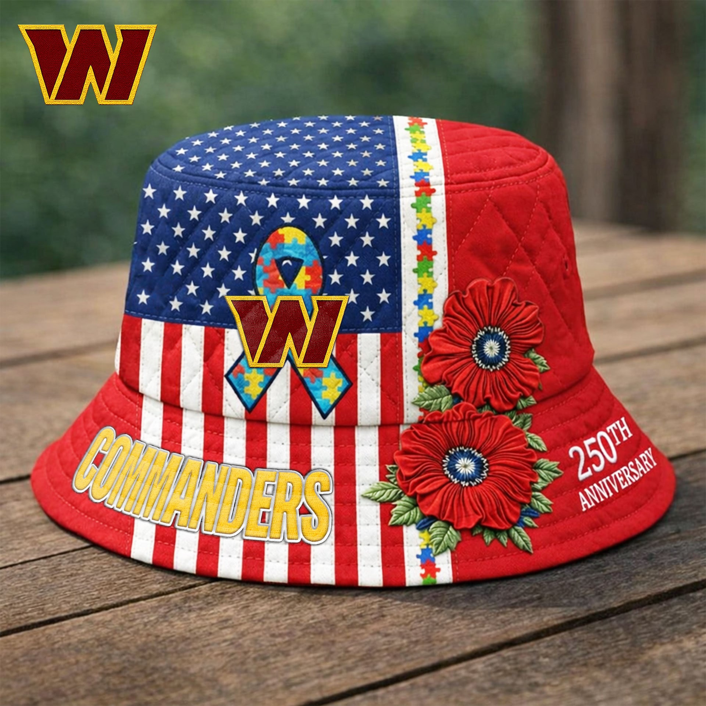 Premium NFL X WC Autism 250th Anniversary Bucket Hat  NDT VHM