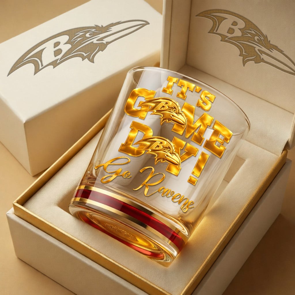 Premium NFL x BAL Game Day Whiskey Glass NDT NHM 270126
