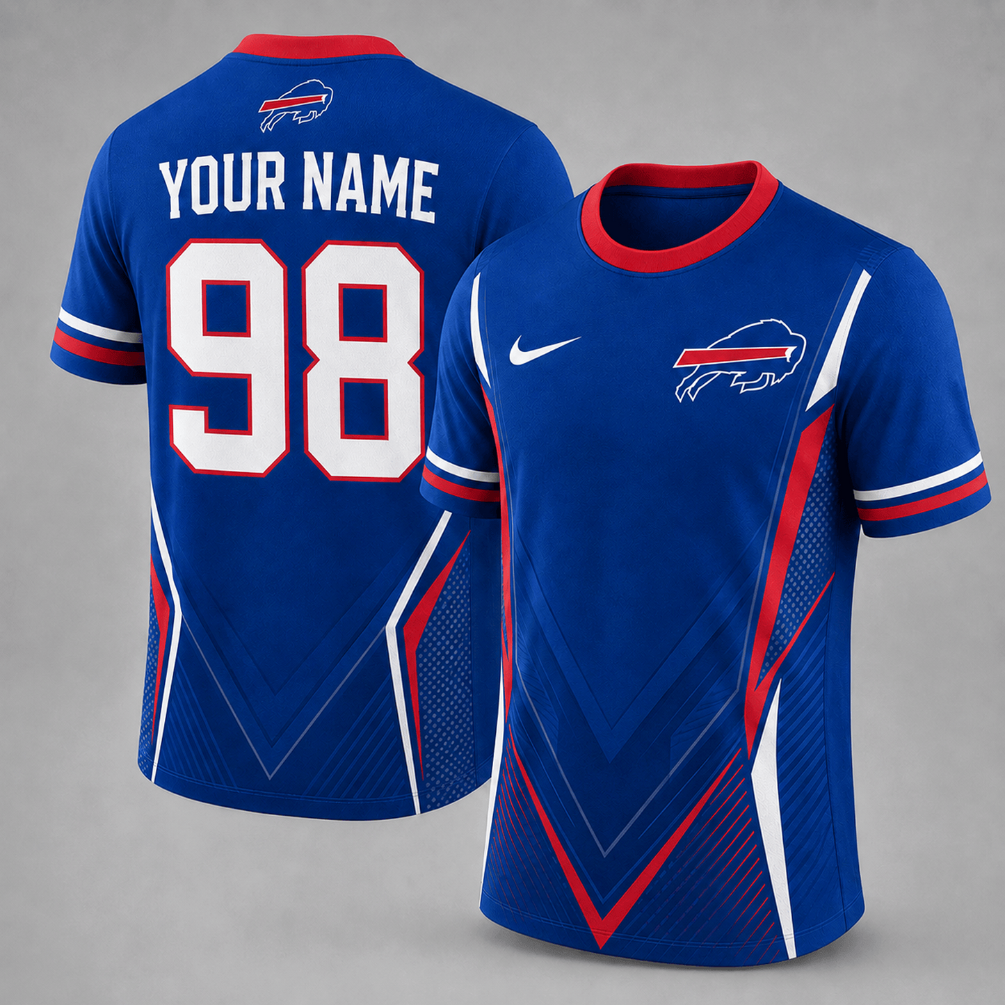 Premium NFL x BUF Custom Name Number Personalized Athletic T-Shirt 220626