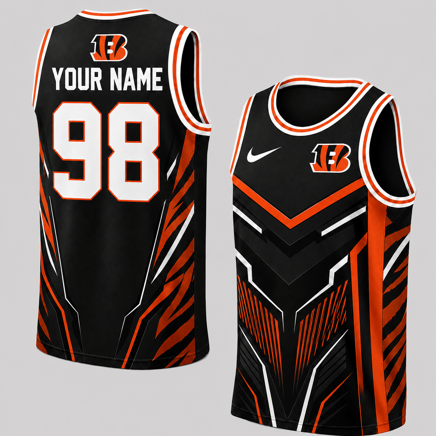 Premium NFL x CIN Personalized Football Fan Tank Top Custom Name Number Sport Shirt 220626
