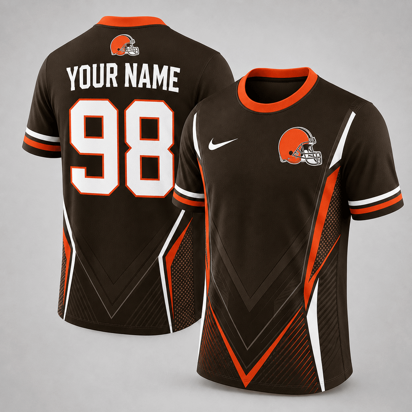 Premium NFL x CLE Custom Name Number Personalized Athletic T-Shirt 220626