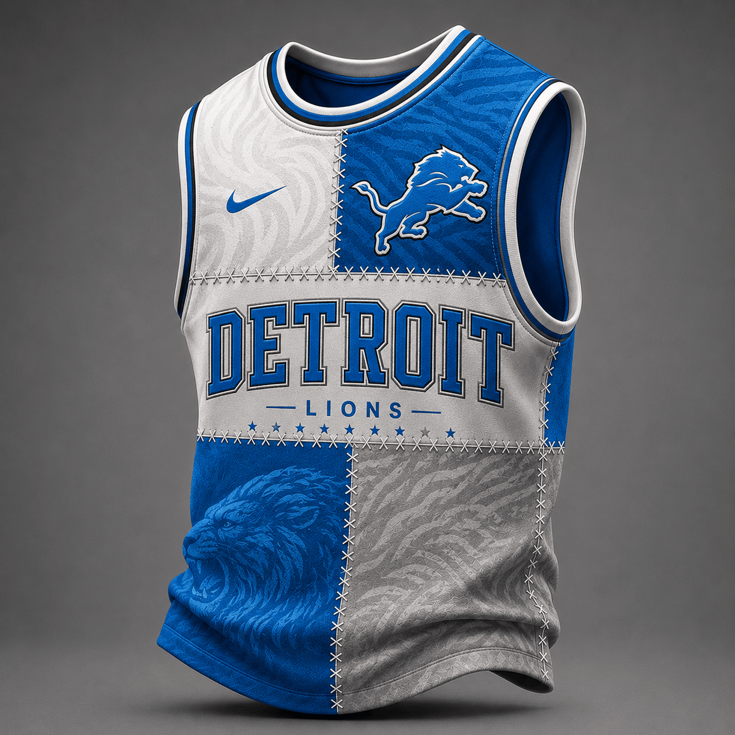 Premium NFL x DET Team Inspired Tank Top Jersey 240626