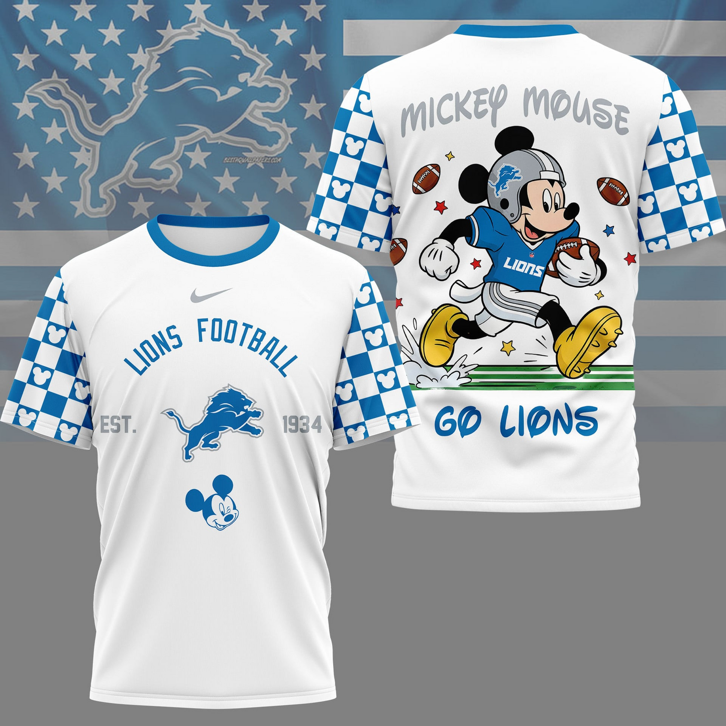 Premium NFL  x DL Mouse Football 3D Shirt NDT VHM