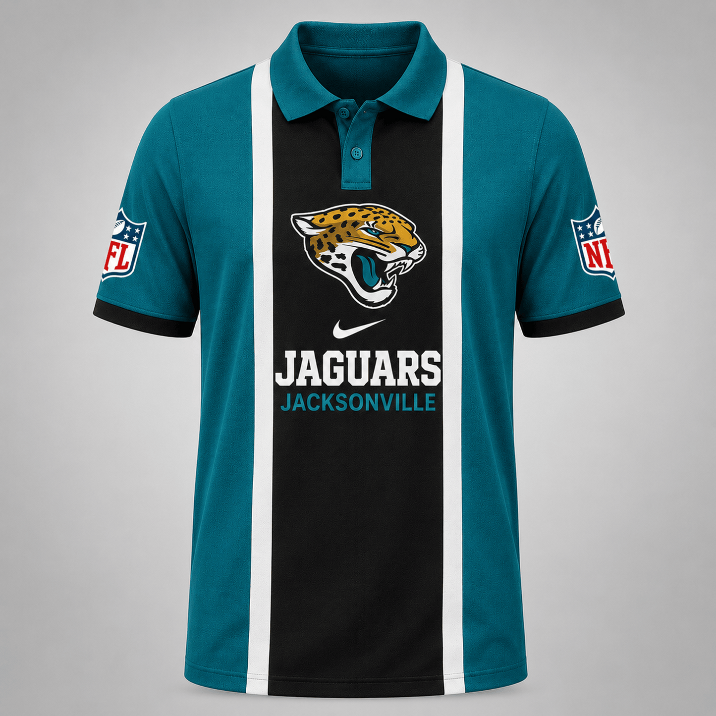 Premium NFL x JAX Sports Inspired Vertical Stripe Polo 250626