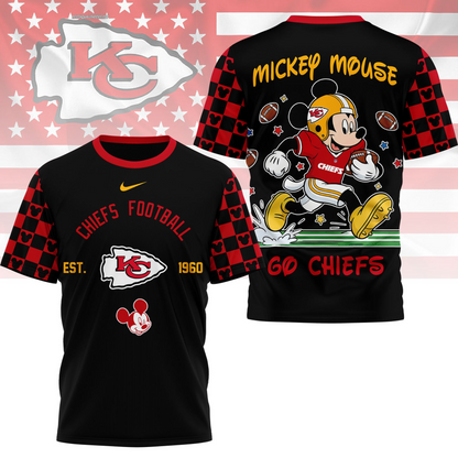 Premium NFL  x KC Mouse Football 3D Shirt NDT VHM