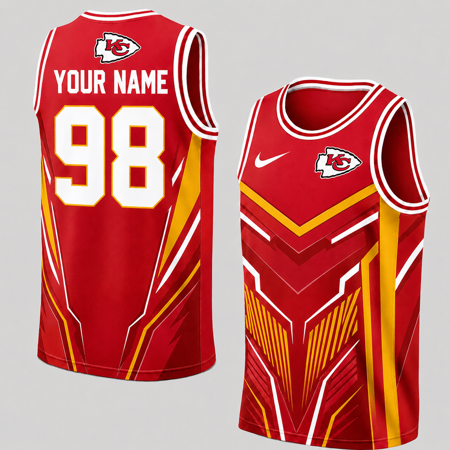 Premium NFL x KCC Personalized Football Fan Tank Top Custom Name Number Sport Shirt 220626