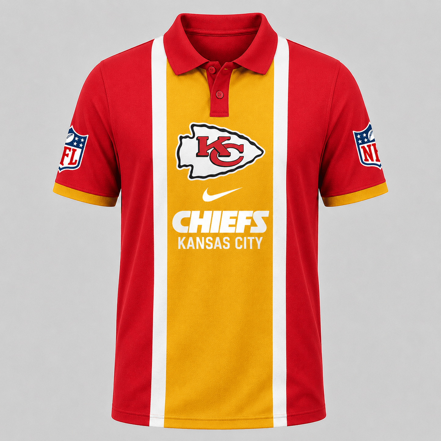 Premium NFL x KCC Sports Inspired Vertical Stripe Polo 250626