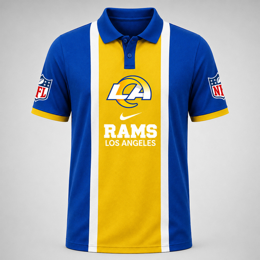 Premium NFL x LAR Sports Inspired Vertical Stripe Polo 250626