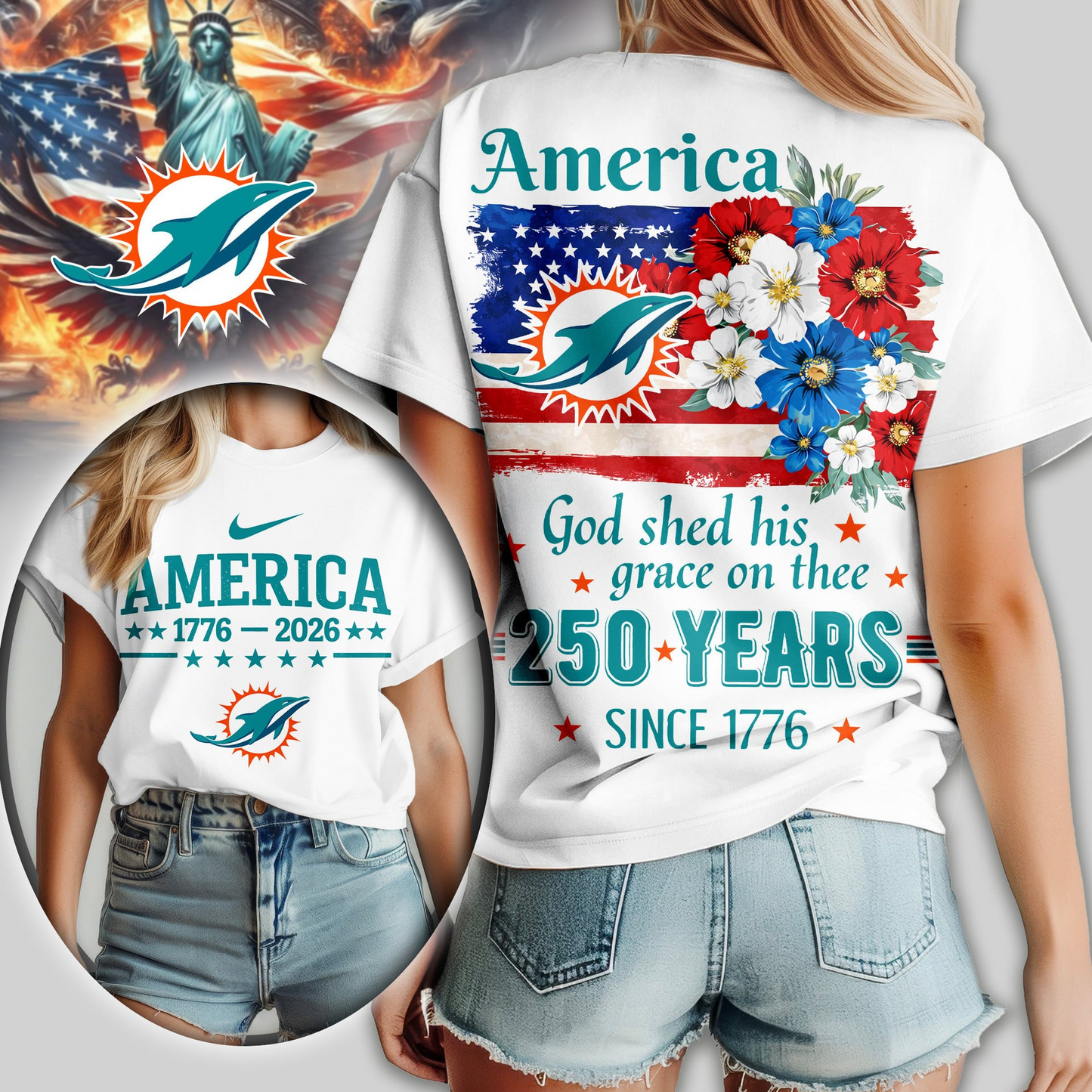 Premium NFL x MD America God Shed His Grace On Thee Women Shirt NDT VHM