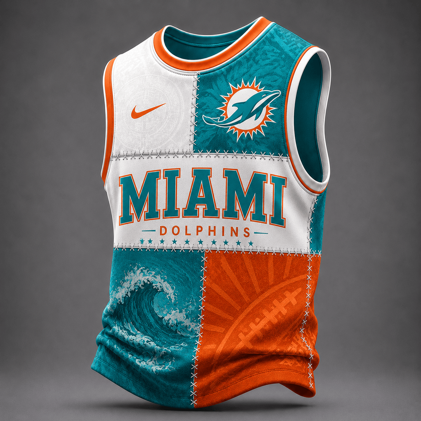 Premium NFL x MIA Team Inspired Tank Top Jersey 240626