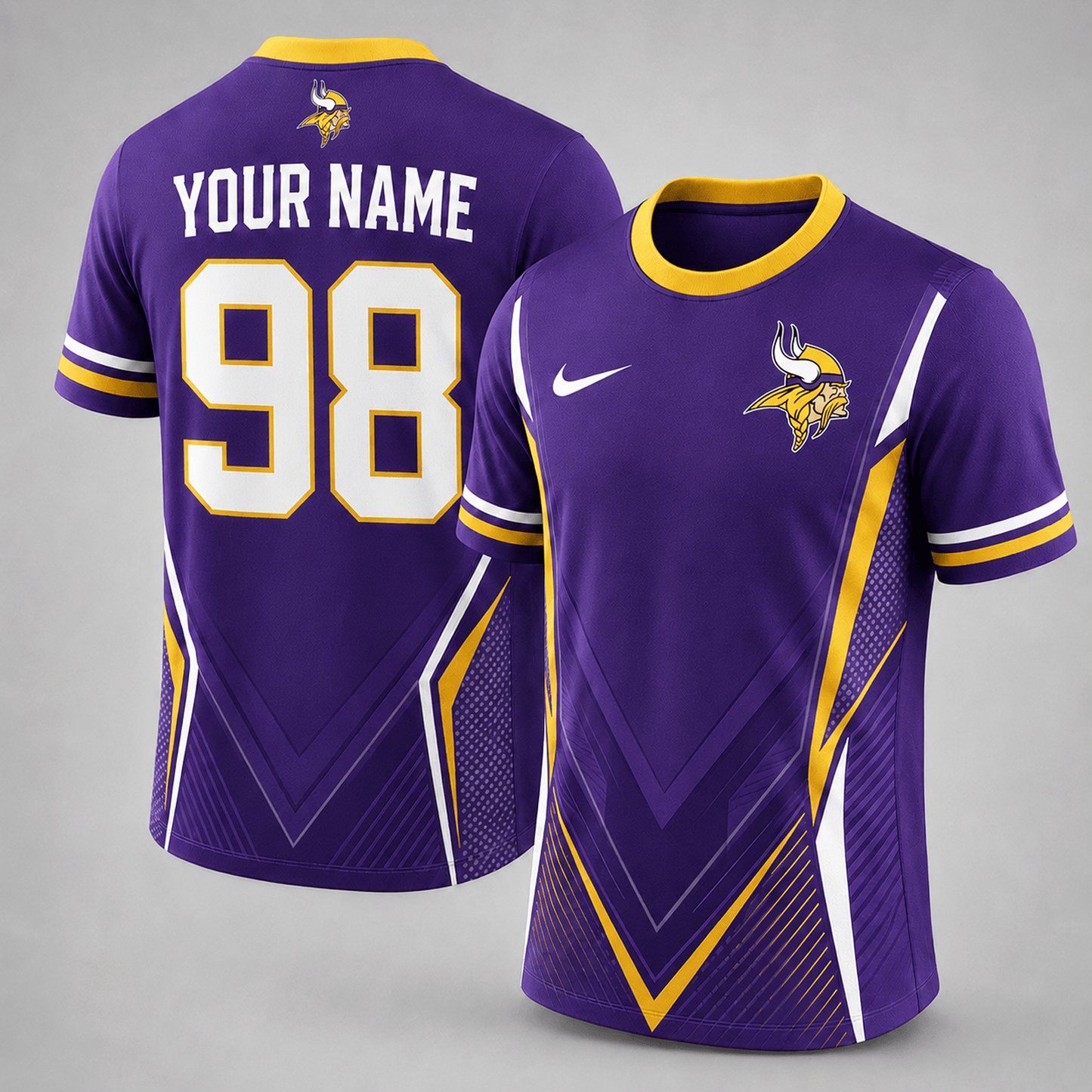 Premium NFL x MIN Custom Name Number Personalized Athletic T-Shirt 220626