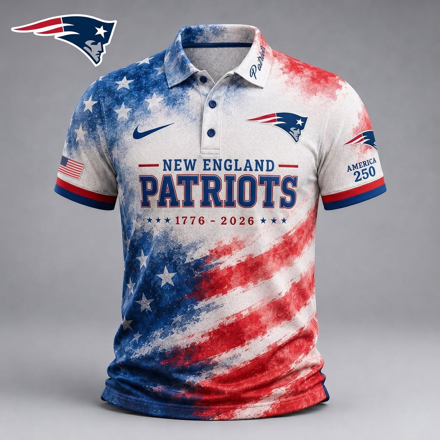 Premium NFL x NE 250 Years Of Freedom Polo Shirt NDT NHM 150626