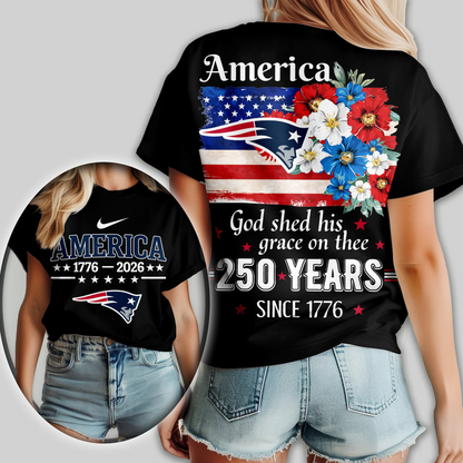 Premium NFL x NEP America God Shed His Grace On Thee Women Shirt NDT VHM
