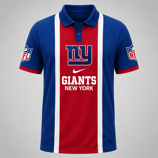 Premium NFL x NYG Sports Inspired Vertical Stripe Polo 250626