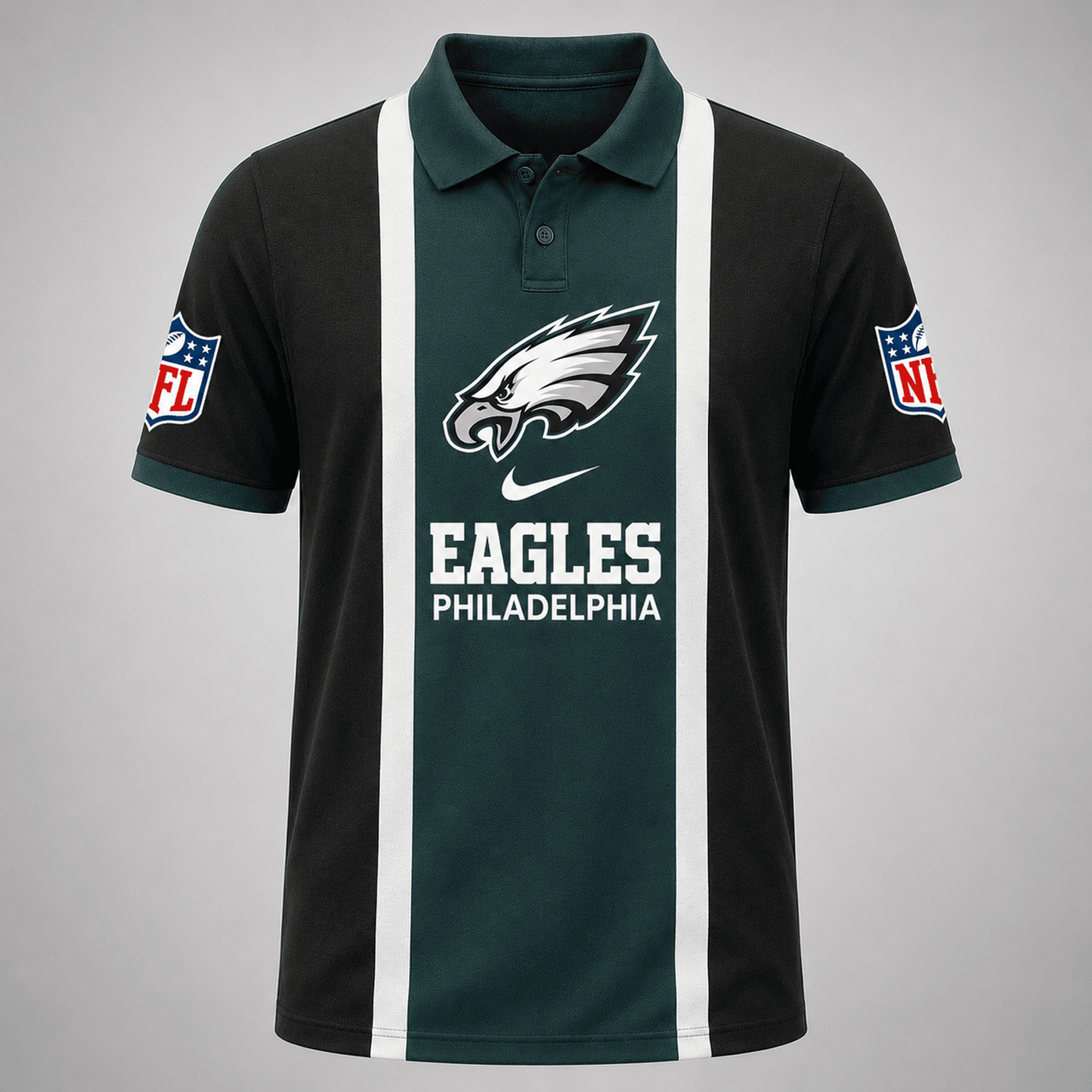 Premium NFL x PHI Sports Inspired Vertical Stripe Polo 250626