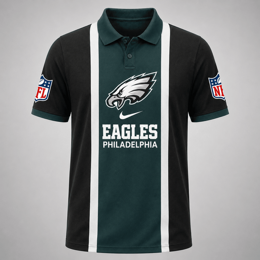 Premium NFL x PHI Sports Inspired Vertical Stripe Polo 250626