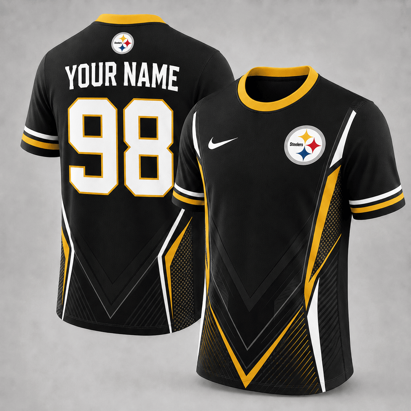 Premium NFL x PIT Custom Name Number Personalized Athletic T-Shirt 220626