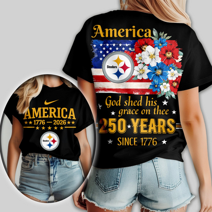 Premium NFL x PS America God Shed His Grace On Thee Women Shirt NDT VHM