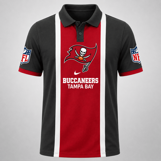 Premium NFL x TB Sports Inspired Vertical Stripe Polo 250626