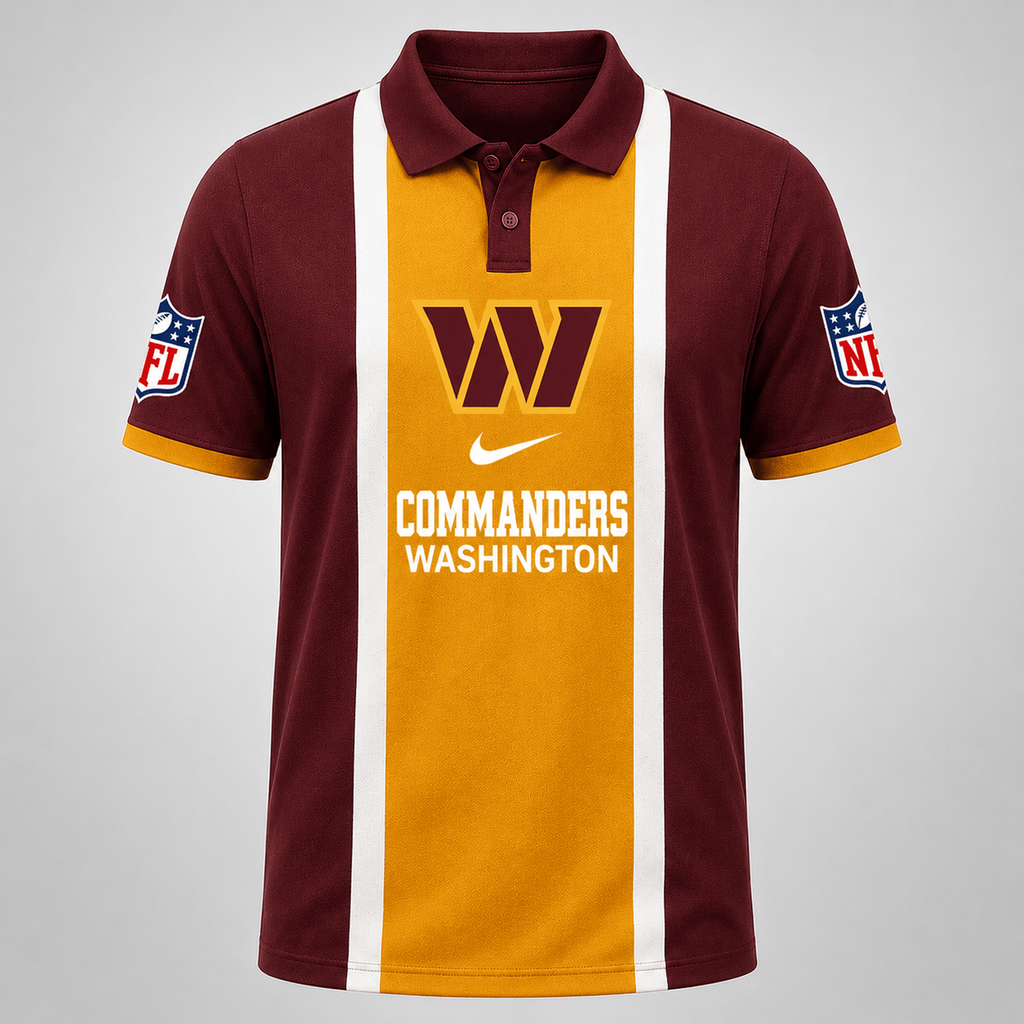 Premium NFL x WAS Sports Inspired Vertical Stripe Polo 250626