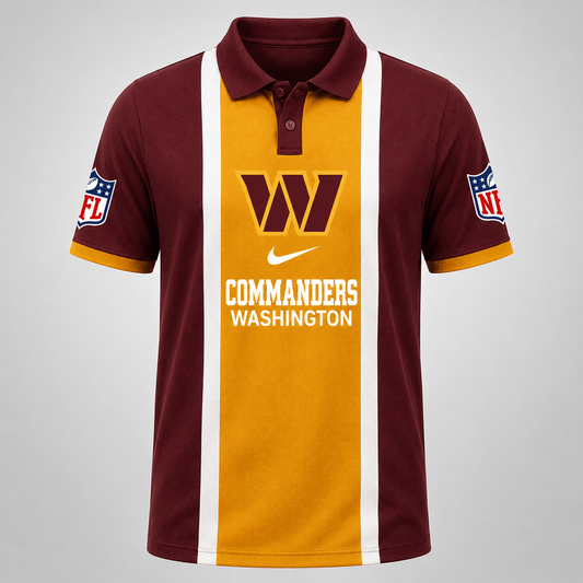 Premium NFL x WAS Sports Inspired Vertical Stripe Polo 250626