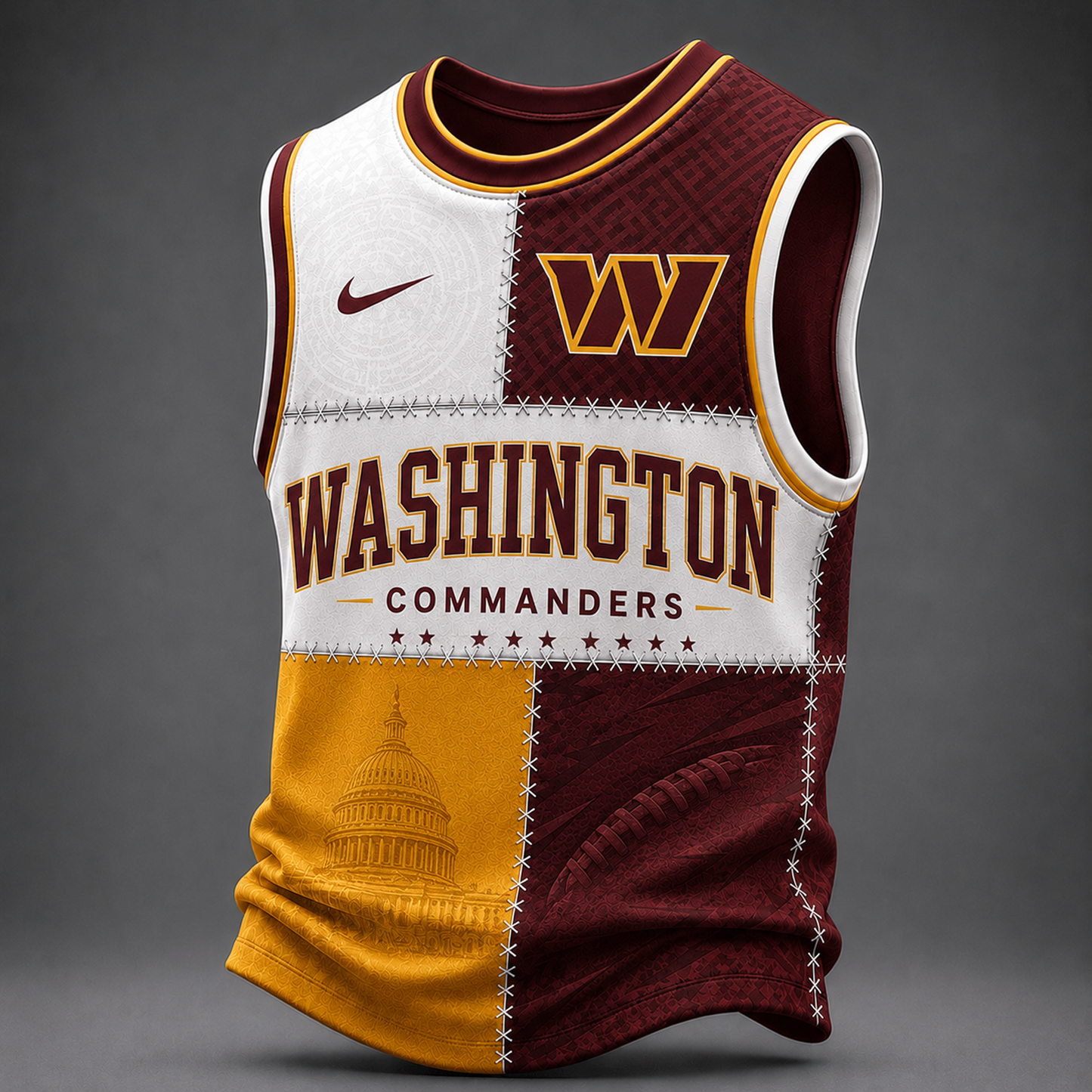 Premium NFL x WAS Team Inspired Tank Top Jersey 240626