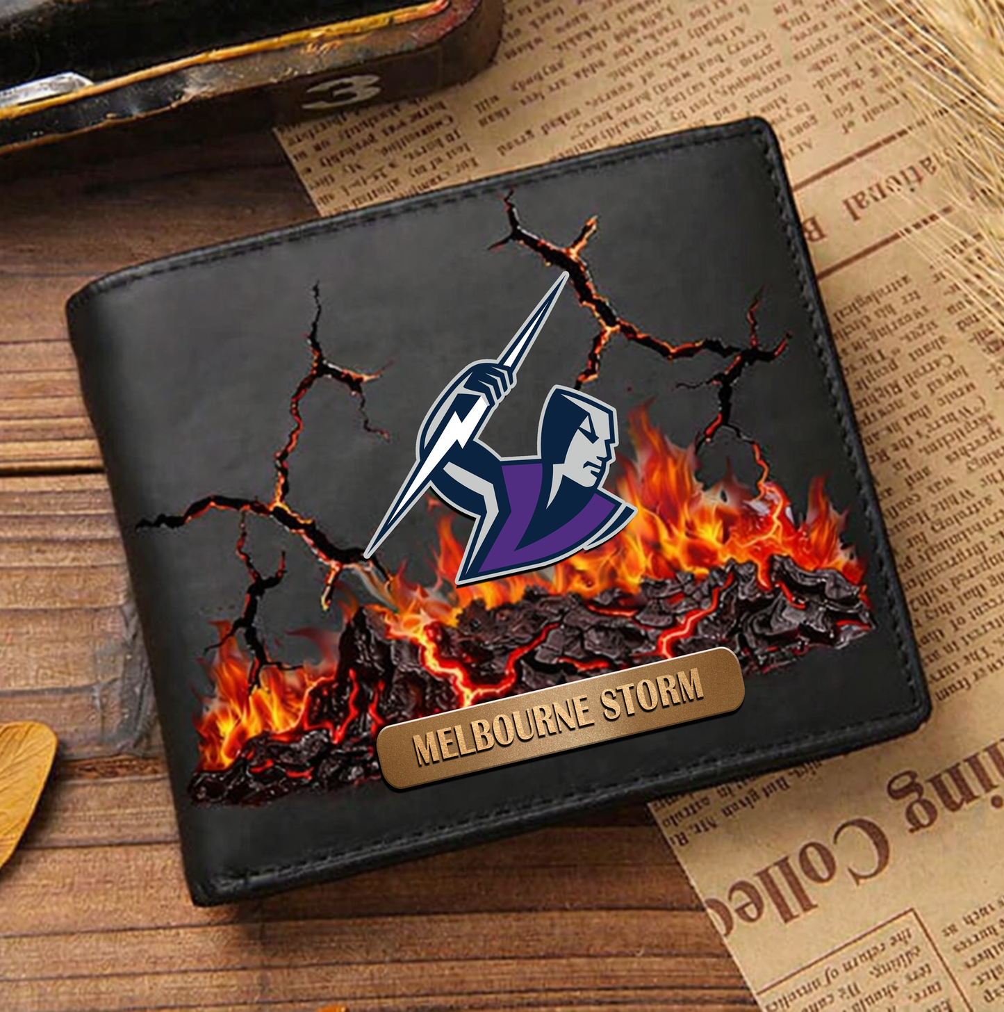 Premium NRL x MS 3D Ember Embossed Lucky Wallet NDT VHM