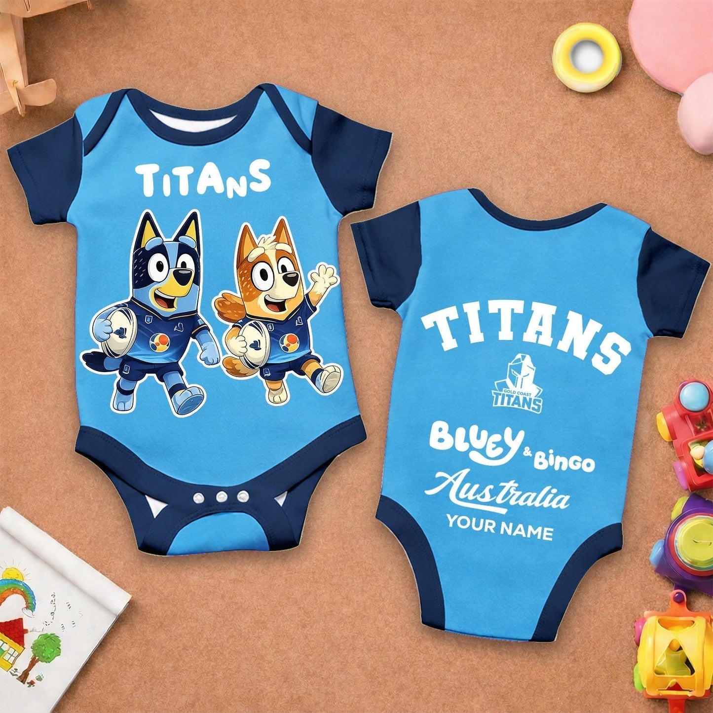 Premium x GCT New Baby Romper Custom Name For Kids NDT LVH