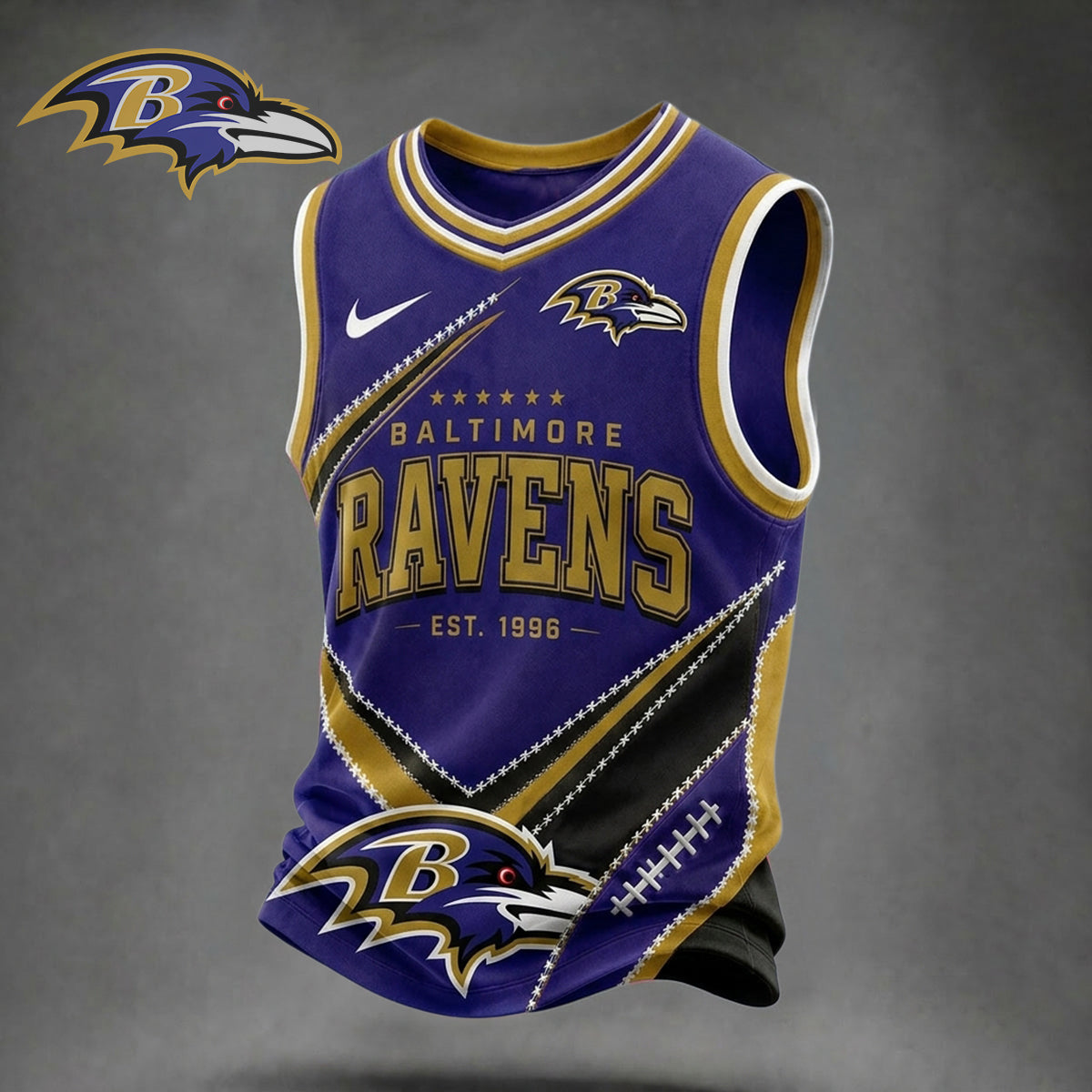 Premium NFL X BAL Game Day V-neck Tank Top Shirt NDT NHM 030626