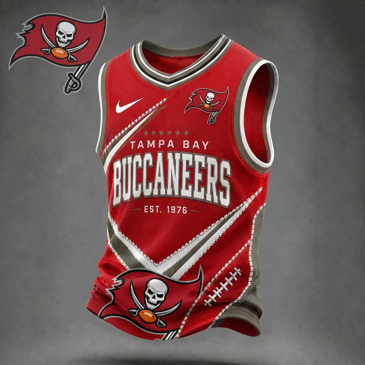 Premium NFL X TB Game Day V-neck Tank Top Shirt NDT NHM 030626