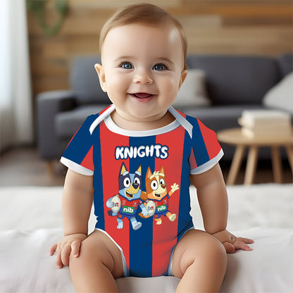 Premium NRL X NK Bluey & Bingo  Baby Romper Custom Name For Kids V4 NDT LVH 230326