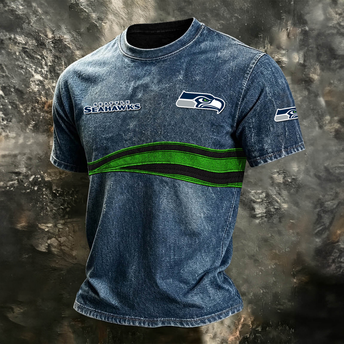 SEA x NFL Washed Cotton Retro Men's T-shirt