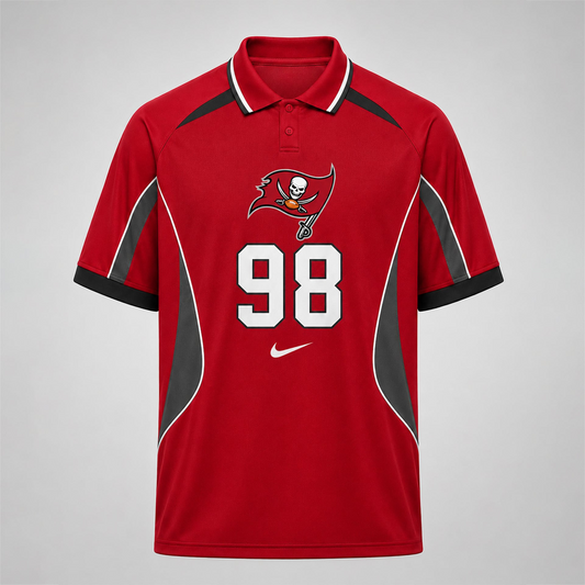 TB Premium NFL Custom Number Sports Style Polo Shirt 2406