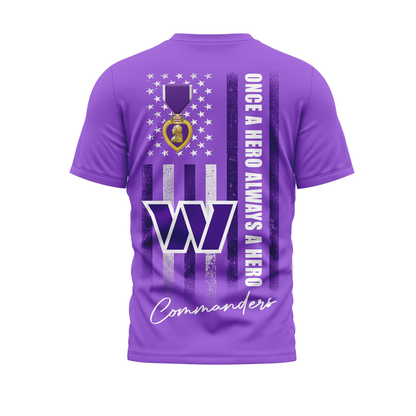 WC Premium National Purple Hear Day 3D Shirt  300626