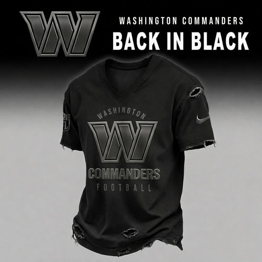 WC x NFL Back In Black V-neck Shirt 290626