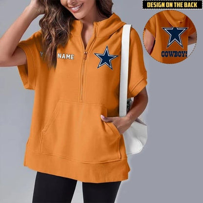 PREMIUM NFL X DC Short Sleeve Hooded Sweatshirt NDT LVH