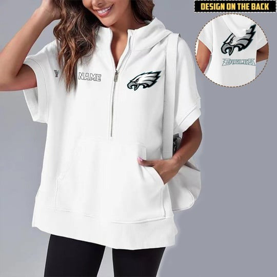 PREMIUM NFL X PE Short Sleeve Hooded Sweatshirt NDT LVH